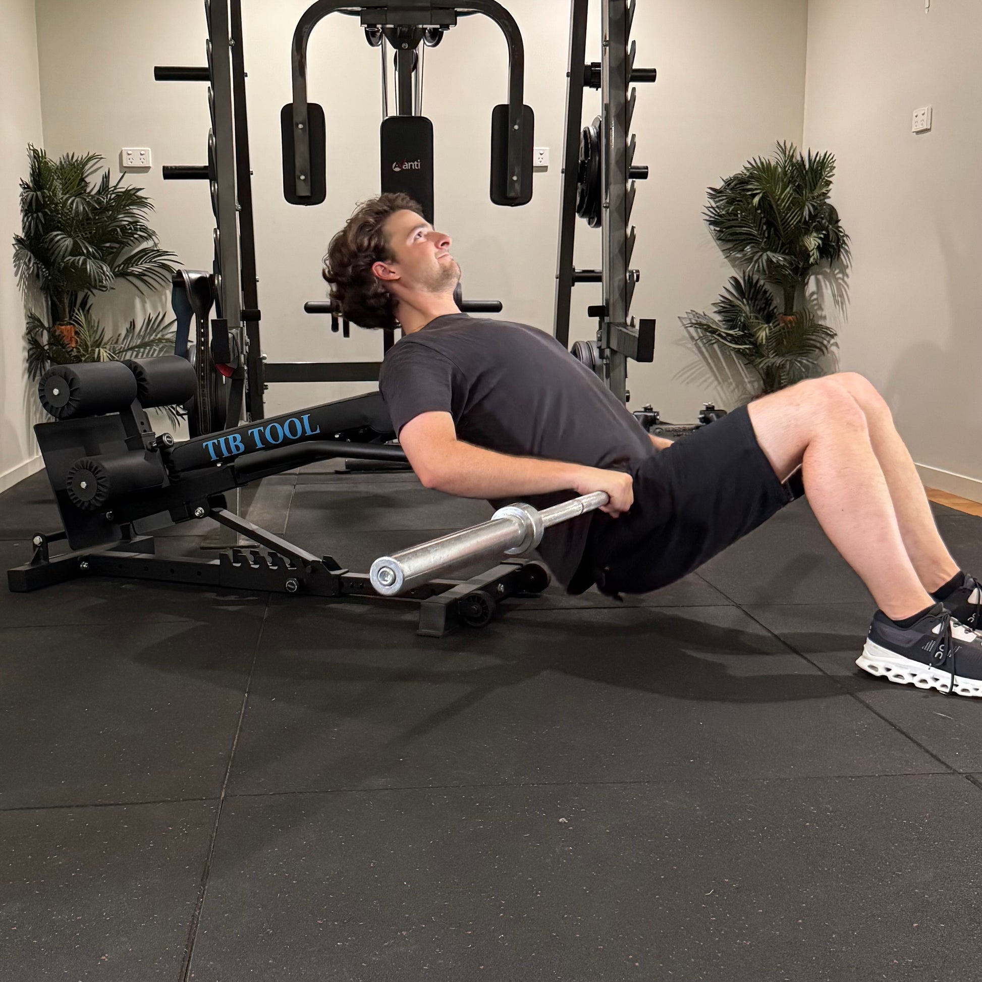Bench used for hip thrusts.