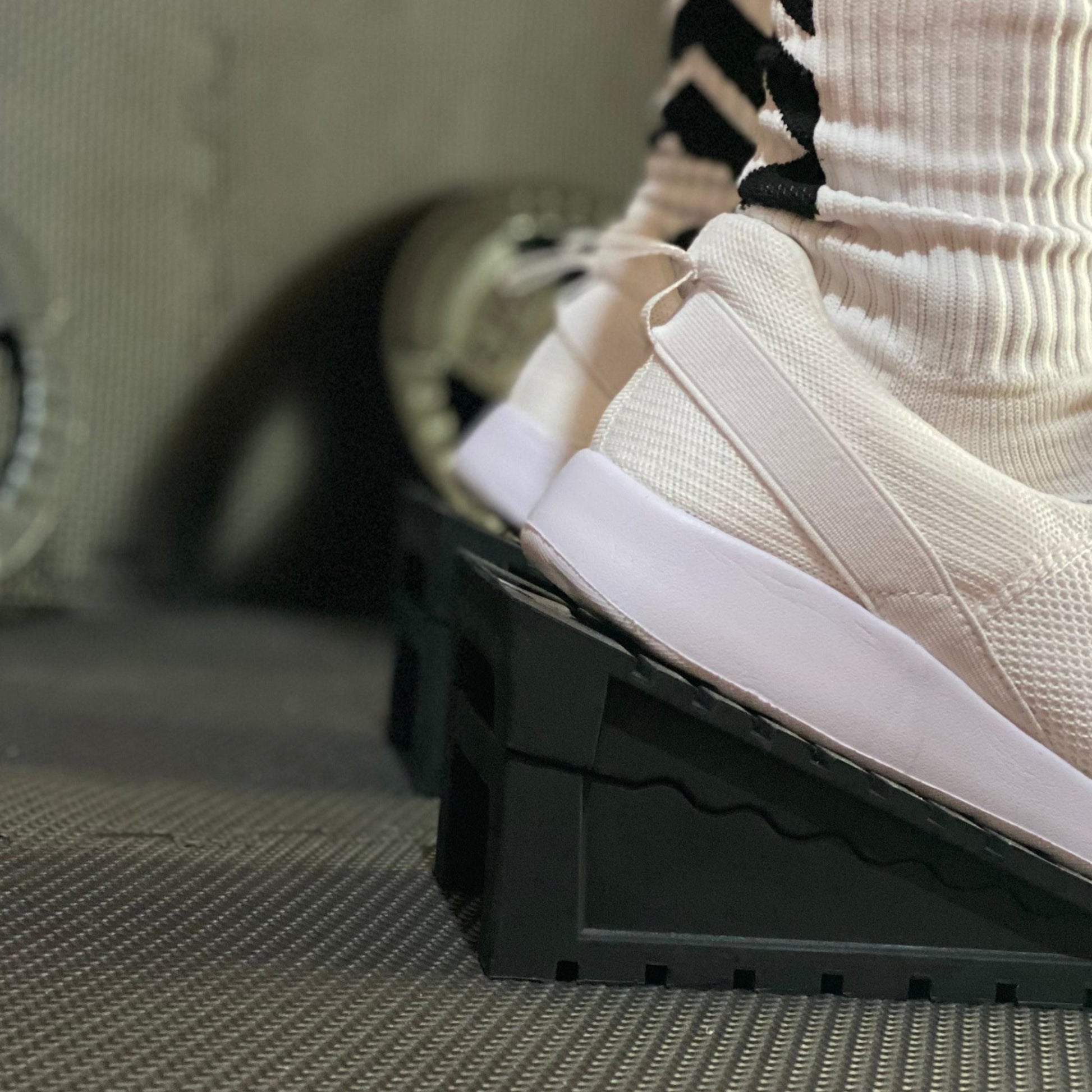 Squat Wedge - The Tib Tool, Tib Bar, Kneesovertoesguy, knee rehab, plantar fasciitis, tib raises, slant board, ankle mobility, tib bar, tibialis, shin splints, knees over toes guy, knee rehab, tib tool, athletic truth group, ATG, tib trainer, squat wedge, slantboard