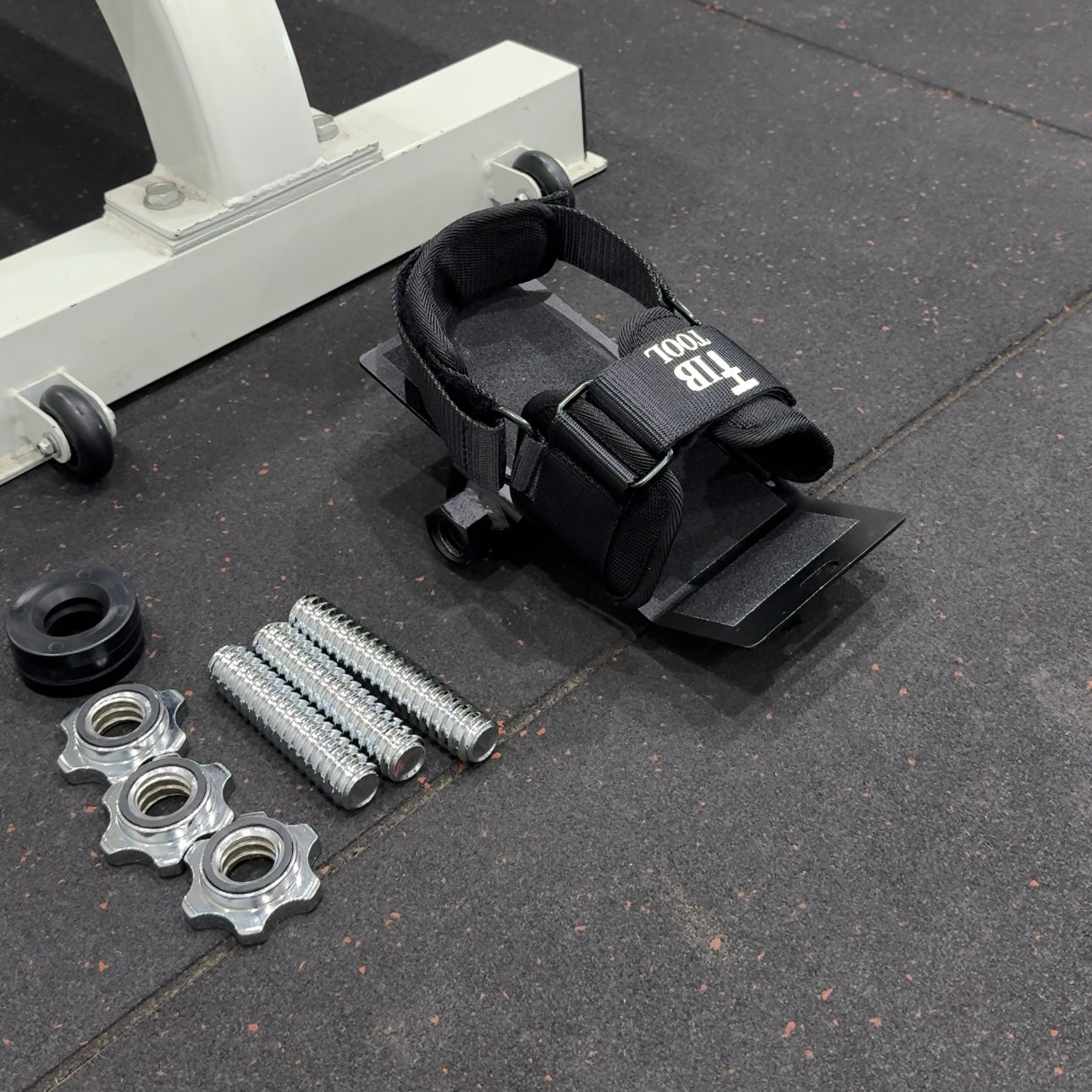 Single leg tib bar ankle weight for 25mm standard plates. 