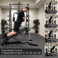 Person using a Nordic curl bench with adjustable angles in a home gym setting.