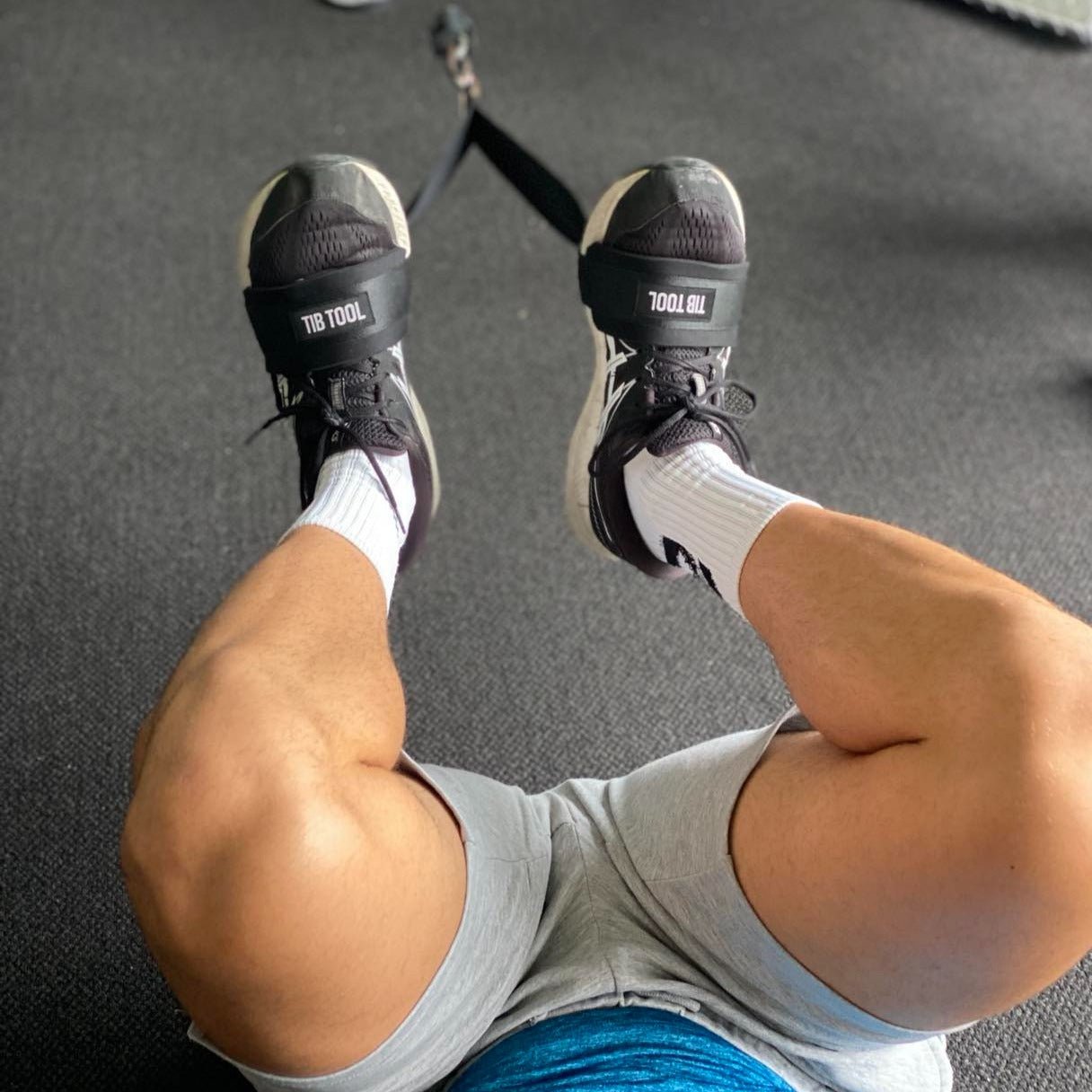 Squat wedge, reverse squat strap, knees over toes guy, tib bar
